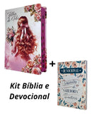 Kit Bíblia Feminina Filha Do Rei Com Índice + Devocional Lettering 3 Minutos De Sabedoria Para Mulheres