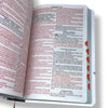 Bíblia Sagrada Capa Semiflexível Letra Gigante Promessas ARC e Índice Números 6:25 Feminina Rosa