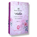 Bíblia Sagrada Capa Semiflexível Letra Gigante Promessas ARC e Índice João 1-4 Feminina Rosa
