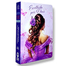 Kit 2 Bíblias Femininas Sagradas Capa Dura Letra Gigante e Hipergigante Harpa ARC Circulo Floral e Escolhida