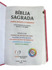 Kit 3 Bíblias Feminina Sagrada Letra Gigante Semi Flexível PPM Rosa Harpa com Índice ARC