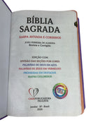 Kit 3 Bíblias Feminina Sagrada Letra Gigante Semi Flexível PPM Lilás Harpa com Índice ARC