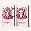 Kit 2 Bíblias Evangélicas NVA Letra Comum Folha PPM Full Color com Índice Leão Buquê Fem e Masc