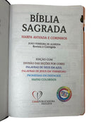 Kit 02 Bíblias Marrom Evangélicas Letra Gigante Capa Semiflexível ARC Com Harpa e Índice Fem & Masc