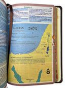 Kit 02 Bíblias Preta e Marrom Evangélicas Letra Gigante Capa Semiflexível ARC Com Harpa e Índice Fem & Masc