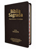 Kit 02 Bíblias Preta e Marrom Evangélicas Letra Gigante Capa Semiflexível ARC Com Harpa e Índice Fem & Masc