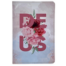 Bíblia Deus Floral Letra Gigante Capa Flexível Com Harpa e Índice Feminina Arc