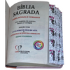 Bíblia Abençoada Por Deus Letra Gigante Capa Flexível Com Harpa E Abas Coladas Feminina Arc