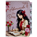 Bíblia Abençoada Por Deus Letra Gigante Capa Flexível Com Harpa E Abas Coladas Feminina Arc