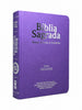 Kit 3 Bíblias Feminina Sagrada Letra Gigante Semi Flexível PPM Lilás Harpa com Índice ARC