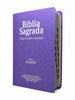 Kit 3 Bíblias Feminina Sagrada Letra Gigante Semi Flexível PPM Lilás Harpa com Índice ARC