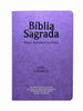 Kit 02 Bíblias Lilás Evangélicas Letra Gigante Capa Semiflexível ARC Com Harpa e Índice Feminina
