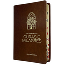 Bíblia Curas e Milagres Cor Marrom De Estudo Letra Gigante Capa Flexível Feminina e Masculina Kja Com Índice