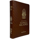 Bíblia Curas e Milagres Cor Marrom De Estudo Letra Gigante Capa Flexível Feminina e Masculina Kja