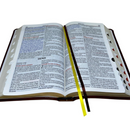 Bíblia Curas e Milagres Cor Marrom De Estudo Letra Gigante Capa Flexível Feminina e Masculina Kja Com Índice