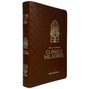 Bíblia Curas e Milagres Cor Marrom De Estudo Letra Gigante Capa Flexível Feminina e Masculina Kja Com Índice