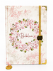 Bíblia Sagrada Letra Hipergigante PPM Capa Dura Círculo Floral Rosa Feminina Com Elástico Harpa ARC