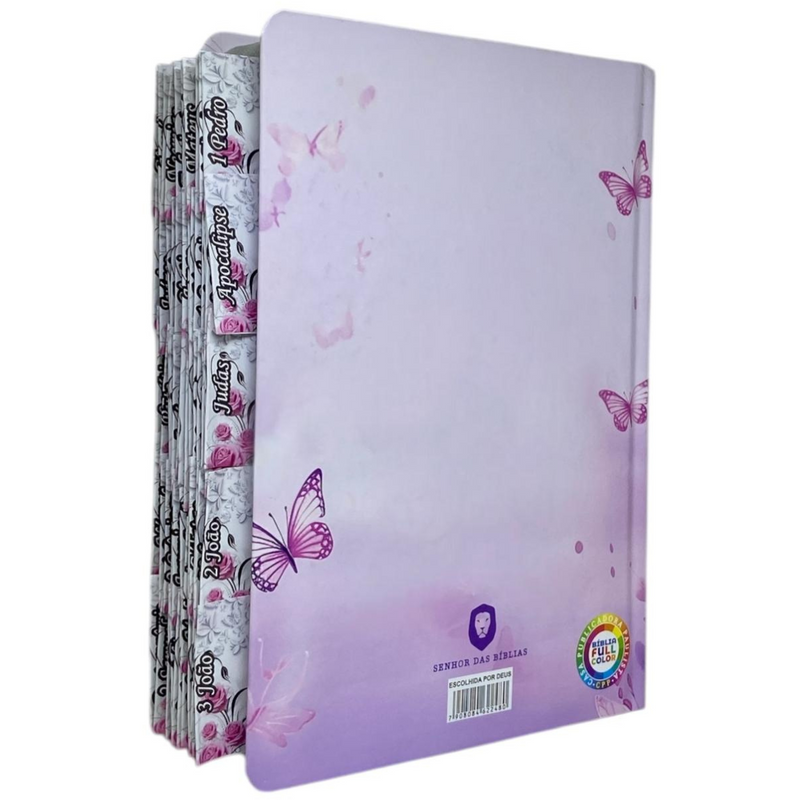 Bíblia Escolhida Por Deus Letra Gigante Capa Dura Com Harpa E Abas Coladas Feminina Arc