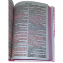 Bíblia Leão Seja Forte e Corajosa Cor Branca Letra Gigante Capa Dura Com Harpa Feminina Arc