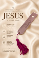 Marca Página Para Bíblia e Livros Jesus Rose Acrílico Espelhado Luxo