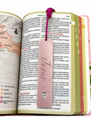 Kit 05 Marca Páginas Variados - Marcador de Página Jesus, Cristo e Deus Acrílico Espelhado Luxo Para Bíblia e Livros