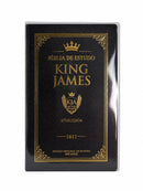 Kit de Capa Protetora & Bíblia de Estudo King James Preta Capa Dura Letra Gigante Color Com Índice