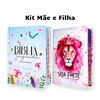 Kit 2 Bíblias Femininas Sagradas Capa Dura Letra Gigante e Hipergigante Harpa ARC Jardim Secreto e Seja Forte Rosa