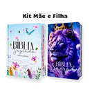 Kit 2 Bíblias Feminina Sagrada Letra Gigante Semi Flexível e Hipergigante Capa Dura Harpa ARC Jardim Secreto e Leão Eterno