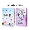 Kit 2 Bíblias Feminina Sagrada Letra Gigante Semi Flexível e Hipergigante Capa Dura Harpa ARC Jardim Secreto e João 1.4