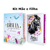Kit 2 Bíblias Femininas Sagradas Capa Dura Letra Gigante e Hipergigante Harpa ARC Jardim Secreto e Leão Flores Rosa