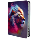 Bíblia Leão Estrela Color Letra Gigante Capa Flexível Com Harpa e Índice Masculina e Feminina Arc