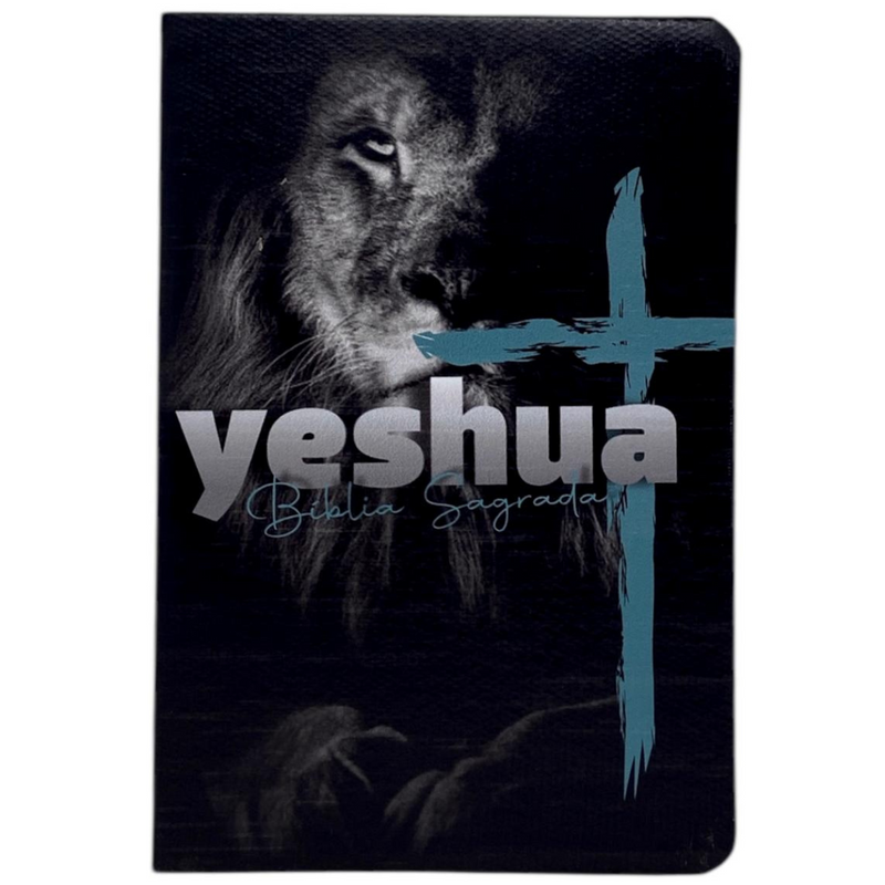 Bíblia Leão Yeshua Letra Gigante Capa Flexível Com Harpa e Índice Masculina Arc
