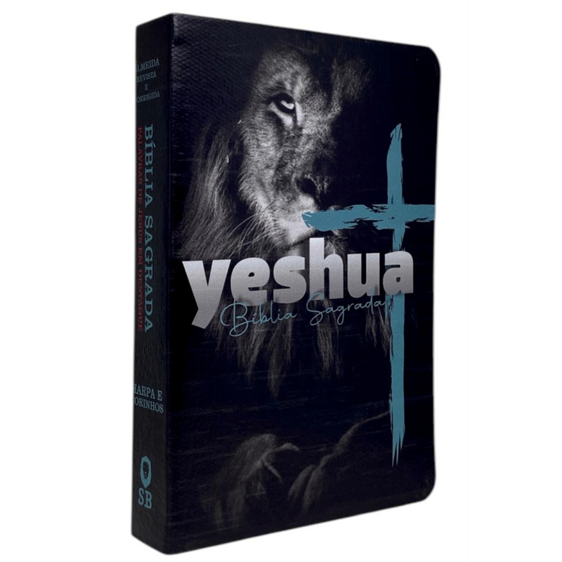 Bíblia Leão Yeshua Letra Gigante Capa Flexível Com Harpa e Índice Masculina Arc