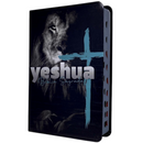 Bíblia Leão Yeshua Letra Gigante Capa Flexível Com Harpa e Índice Masculina Arc
