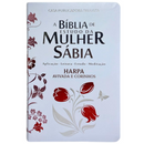 Bíblia Da Mulher Sábia Tulipa Branca De Estudo Letra Hipergigante Capa Flexível Com Harpa Feminina Arc