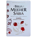 Bíblia Da Mulher Sábia Tulipa Branca De Estudo Letra Hipergigante Capa Flexível Com Harpa e Índice Feminina Arc