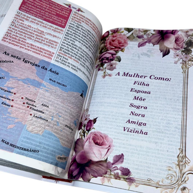 Bíblia Da Mulher Sábia Tulipa Branca De Estudo Letra Hipergigante Capa Flexível Com Harpa e Índice Feminina Arc