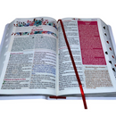 Bíblia Da Mulher Sábia Tulipa Branca De Estudo Letra Hipergigante Capa Flexível Com Harpa e Índice Feminina Arc