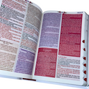 Bíblia Da Mulher Sábia Tulipa Branca De Estudo Letra Hipergigante Capa Flexível Com Harpa e Índice Feminina Arc