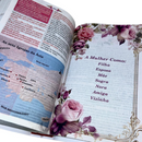 Bíblia Da Mulher Sábia Tulipa Branca De Estudo Letra Hipergigante Capa Flexível Com Harpa Feminina Arc