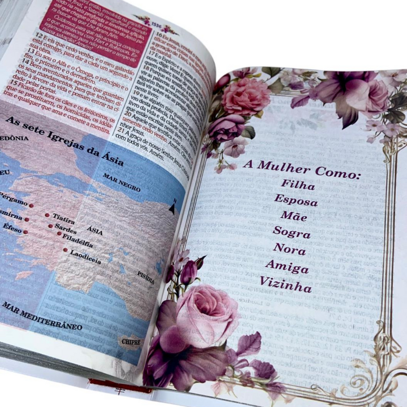 Bíblia Da Mulher Sábia Tulipa Branca De Estudo Letra Hipergigante Capa Flexível Com Harpa Feminina Arc