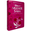 Bíblia Da Mulher Sábia Tulipa Pink De Estudo Letra Hipergigante Capa Flexível Com Harpa Feminina Arc