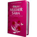 Bíblia Da Mulher Sábia Tulipa Pink De Estudo Letra Hipergigante Capa Flexível Com Harpa Feminina Arc