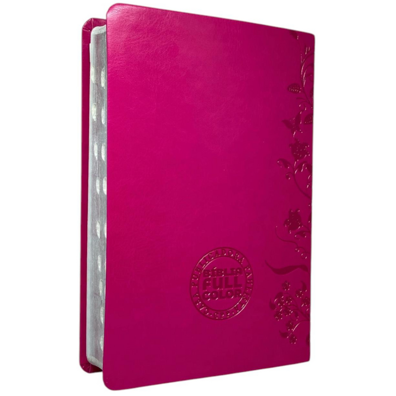 Bíblia Da Mulher Sábia Tulipa Pink De Estudo Letra Hipergigante Capa Flexível Com Harpa e Índice Feminina Arc