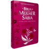 Bíblia Da Mulher Sábia Tulipa Pink De Estudo Letra Hipergigante Capa Flexível Com Harpa e Índice Feminina Arc