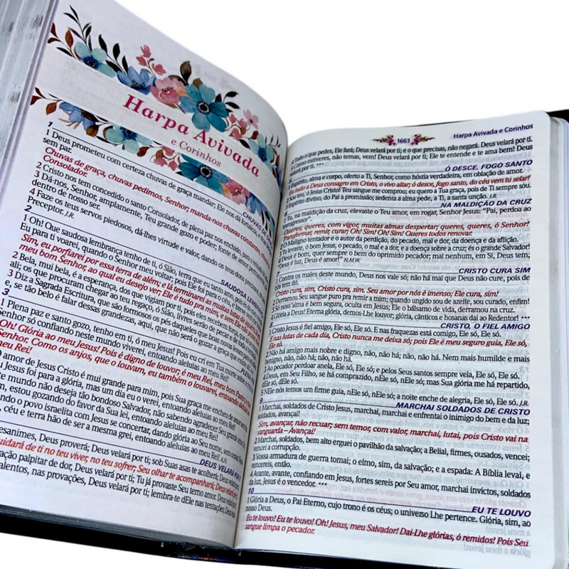 Bíblia Da Mulher Sábia Tulipa Preta De Estudo Letra Hipergigante Capa Flexível Com Harpa e Índice Feminina Arc