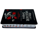 Bíblia Da Mulher Sábia Tulipa Preta De Estudo Letra Hipergigante Capa Flexível Com Harpa e Índice Feminina Arc