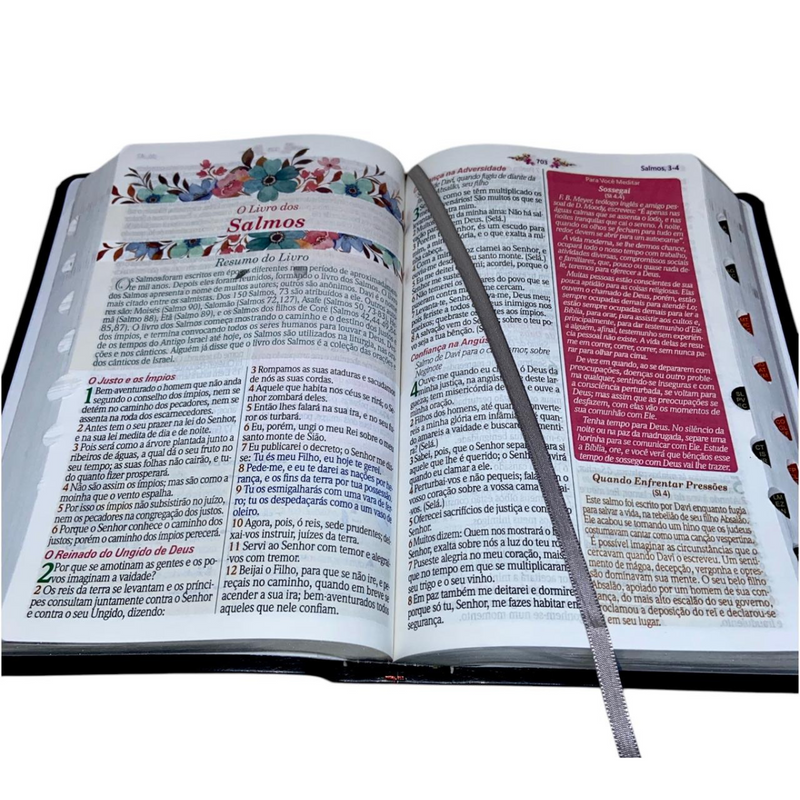 Bíblia Da Mulher Sábia Tulipa Preta De Estudo Letra Hipergigante Capa Flexível Com Harpa e Índice Feminina Arc