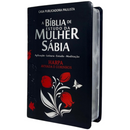 Bíblia Da Mulher Sábia Tulipa Preta De Estudo Letra Hipergigante Capa Flexível Com Harpa Feminina Arc