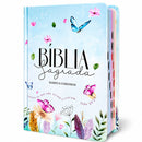 Kit 2 Bíblias Cristãs Casal Jardim Secreto e Levantado Capa Dura Letra Hipergigante ARC Índice Feminina & Masculina